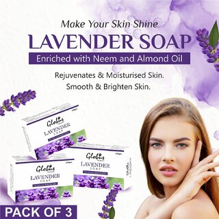                       Globus Naturals Lavender Soap For Soft And Beautiful Skin  (Pack Of 3)                                              
