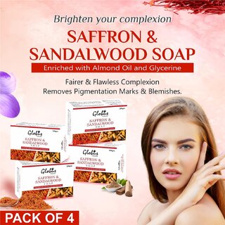                       Globus Naturals Sandalwood Soap 100 gm, Set of 4                                              