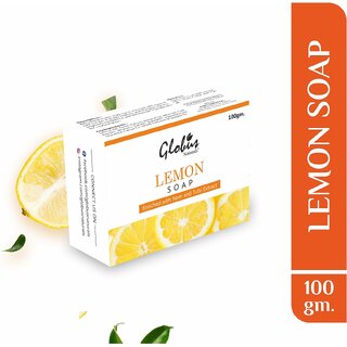                       Globus Naturals Refreshing Lemon Vitamin C Soap For Skin Lightening Brightening                                              