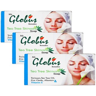                       Globus Naturals Tea Tree Skincare Soap Pack Of 3                                              