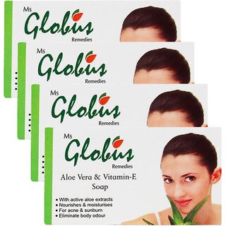                       Globus Naturals Aloe Vera Vitamine-E & Milk Cream Soap                                              