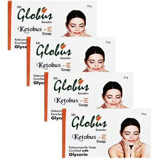                       Globus Remedies Antifungal Soap- KETOBUS-Z 75 gms, Set of 4                                              