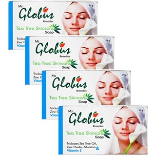                       Globus Naturals Tea Tree Skincare Soap Pack Of 4                                              
