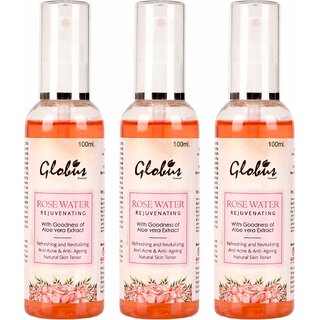 GLOBUS NATURALS Rejuvenating Rose Water with Goodness of Aloe Vera extract For Glow  Hydration