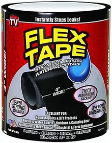 Xvain Water Leak Rubberized Waterproof Seal Flex Seal Flex Tape Super Strong Adhesive 4Quot X 5  27 Sealant Tape - Black 5 Cm Single Sided Tape (Black Pack Of 1)