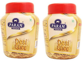 Param Premium Desi Ghee Made from 100% Fresh Milk and Rich in Aromatic Ghee 200 ml  (Pack of 2)