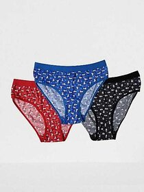 Supermood Pack Of 3 Women Hipster Multicolor Panty
