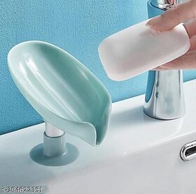 X Pulse Dish Leaf-Shape Self Draining Soap Dish Holder (2pc)