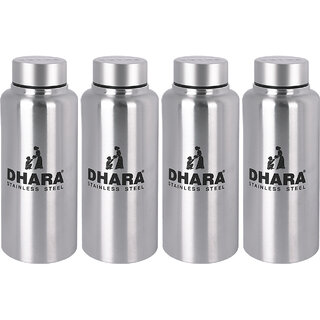                       THUNDER 1000 ml Flask (Pack of 4, Silver)                                              