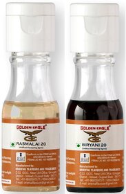 Golden Eagle Rasmalai And Biryani Essence Flavors Food Essence 20ml Each(40 ml)