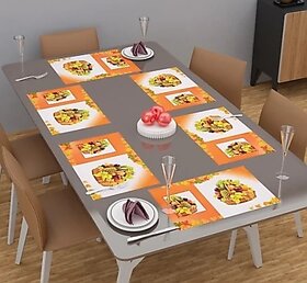 M/S Revaxo Rectangular Pack Of 6 Table Placemat (Multicolor, Pvc)