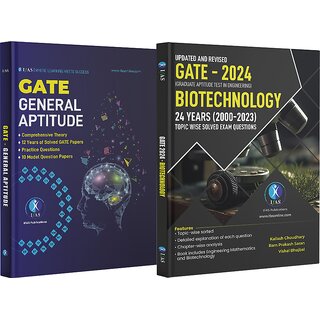                       GATE Biotechnology  Aptitude Books (2 Books)  Best Topicwise Previous Years solved papers                                              