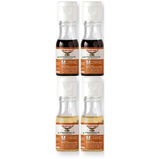 Golden Eagle Combo of Essence 2 x Butterscotch, 2 x Strawberry Flavors, Liquid Food Essence (80ml)