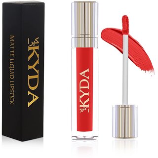                       KYDA Non-transfer Beauty matte liquid waterproof long lasting lipstick (8ml, Solo, Red)                                              