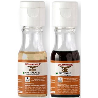                       Golden Eagle Rasmalai And Biryani Essence Flavors Food Essence 20ml Each(40 ml)                                              