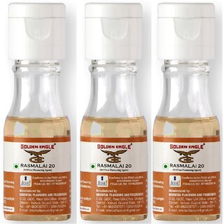                       Golden Eagle Rasmalai Essence Flavors, Liquid Food Essence 20ml Each Pack Of 3 (60 ml)                                              