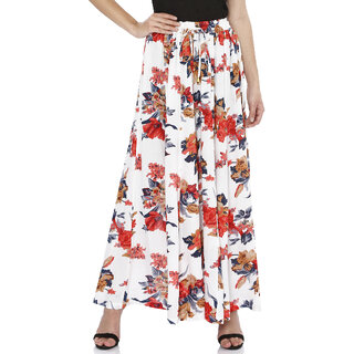 TNQ Women Rayon Printed Floral Full Flared Sharara Palazzo Pants  Rayon Sharara  Printed Summer Palazzo
