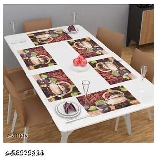                       M/S Revaxo Rectangular Pack Of 6 Table Placemat (Multicolor, Pvc)                                              