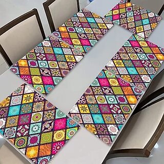                       M/S Revaxo Rectangular Pack Of 6 Table Placemat (Multicolor, Pvc)                                              