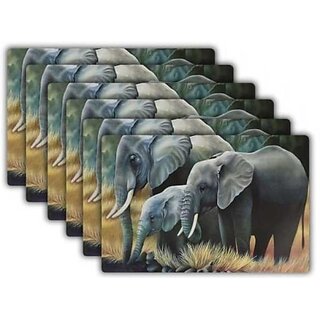                       M/S Revaxo Rectangular Pack Of 6 Table Placemat (Multicolor, Pvc)                                              