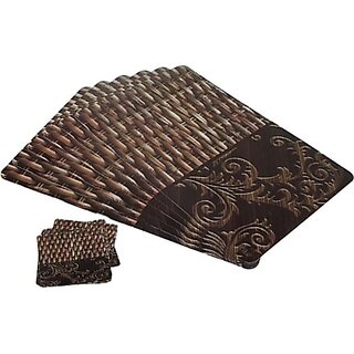                       M/S Revaxo Rectangular Pack Of 6 Table Placemat (Multicolor, Pvc)                                              