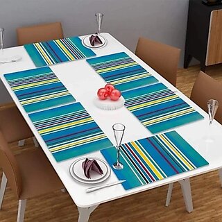                       M/S Revaxo Rectangular Pack Of 6 Table Placemat (Multicolor, Pvc)                                              
