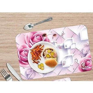                       M/S Revaxo Rectangular Pack Of 6 Table Placemat (Multicolor, Pvc)                                              