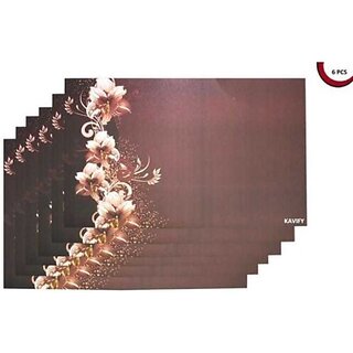                       M/S Revaxo Rectangular Pack Of 4 Table Placemat (Multicolor, Pvc)                                              