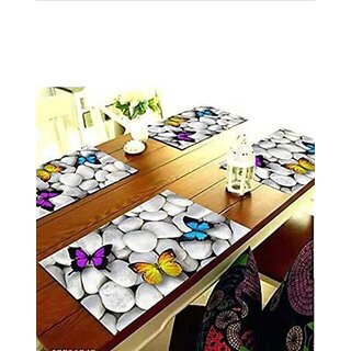                       M/S Revaxo Oval Pack Of 4 Table Placemat (Multicolor, Pvc)                                              