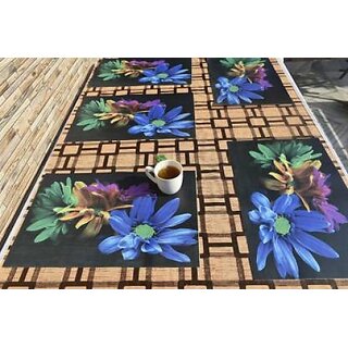                       Revexo Rectangular Pack Of 6 Table Placemat (Multicolor, Pvc)                                              