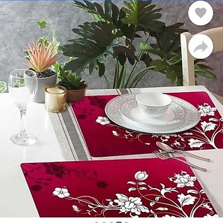                       M/S Revaxo Rectangular Pack Of 6 Table Placemat (Multicolor, Pvc)                                              