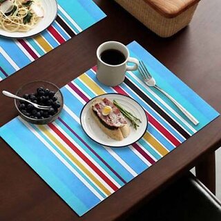                       Revexo Rectangular Pack Of 6 Table Placemat (Multicolor, Pvc)                                              
