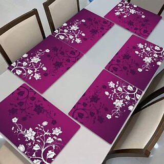                       M/S Revaxo Rectangular Pack Of 6 Table Placemat (Multicolor, Pvc)                                              