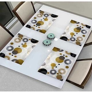                       M/S Revaxo Rectangular Pack Of 4 Table Placemat (Multicolor, Pvc)                                              