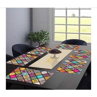 M/S Revaxo Rectangular Pack Of 6 Table Placemat (Multicolor, Pvc) M/S Revaxo Rectangular Pack Of 6 Table Placemat (Multicolor, Pvc)