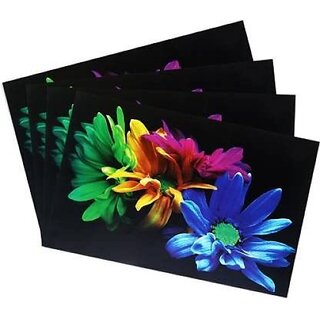                       M/S Revaxo Rectangular Pack Of 4 Table Placemat (Multicolor, Pvc)                                              