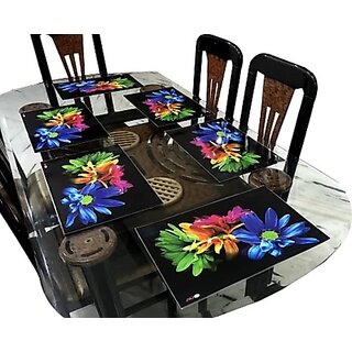                       M/S Revaxo Rectangular Pack Of 6 Table Placemat (Multicolor, Pvc)                                              