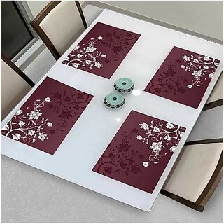                       M/S Revaxo Rectangular Pack Of 4 Table Placemat (Multicolor, Pvc)                                              