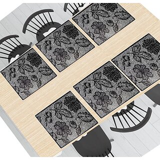 Revexo Rectangular Pack Of 6 Table Placemat (Multicolor, Pvc) Revexo Rectangular Pack Of 6 Table Placemat (Multicolor, Pvc)
