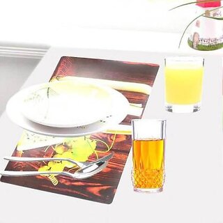 Revexo Rectangular Pack Of 6 Table Placemat (Multicolor, Pvc) Revexo Rectangular Pack Of 6 Table Placemat (Multicolor, Pvc)