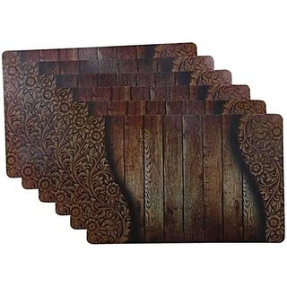                       M/S Revaxo Rectangular Pack Of 6 Table Placemat (Blue, Pvc)                                              