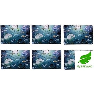 M/S Revaxo Rectangular Pack Of 6 Table Placemat (Multicolor, Pvc) M/S Revaxo Rectangular Pack Of 6 Table Placemat (Multicolor, Pvc)