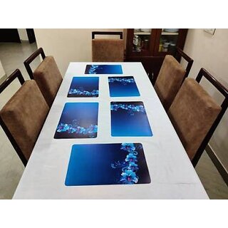 Revexo Rectangular Pack Of 6 Table Placemat (Multicolor, Pvc) Revexo Rectangular Pack Of 6 Table Placemat (Multicolor, Pvc)