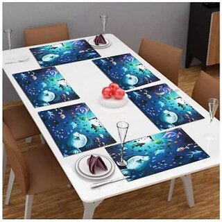                       M/S Revaxo Rectangular Pack Of 6 Table Placemat (Multicolor, Pvc)                                              