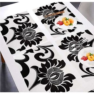 M/S Revaxo Rectangular Pack Of 4 Table Placemat (Multicolor, Pvc) M/S Revaxo Rectangular Pack Of 4 Table Placemat (Multicolor, Pvc)