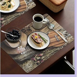 Revexo Rectangular Pack Of 6 Table Placemat (Blue, Pvc) Revexo Rectangular Pack Of 6 Table Placemat (Blue, Pvc)