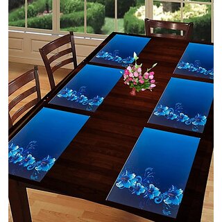 Revexo Rectangular Pack Of 6 Table Placemat (Multicolor, Pvc) Revexo Rectangular Pack Of 6 Table Placemat (Multicolor, Pvc)