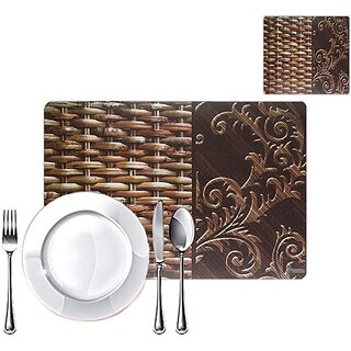 Revexo Rectangular Pack Of 6 Table Placemat (Multicolor, Pvc) Revexo Rectangular Pack Of 6 Table Placemat (Multicolor, Pvc)