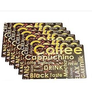                       M/S Revaxo Rectangular Pack Of 6 Table Placemat (Multicolor, Pvc)                                              