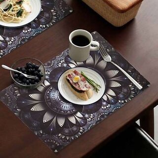 Revexo Rectangular Pack Of 6 Table Placemat (Multicolor, Pvc) Revexo Rectangular Pack Of 6 Table Placemat (Multicolor, Pvc)